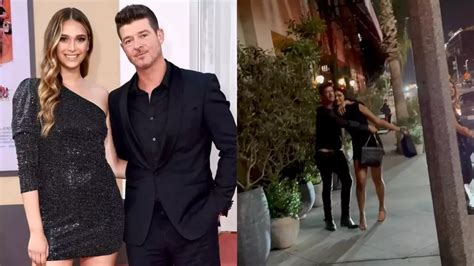 april love geary naked|Drunk Robin Thicke stumbles out of bar, grabs embarrassed fiancée